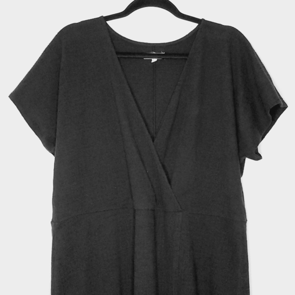 Madewell Cross Front Mini Dress Size 1X Short Sleeve Faux Wrap Office Academia - Picture 2 of 12